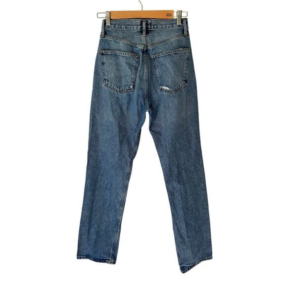 Agolde 90's Pinch Waist High Rise Jeans Organic Cotton Womens 24 Light Capsule - Picture 5 of 15